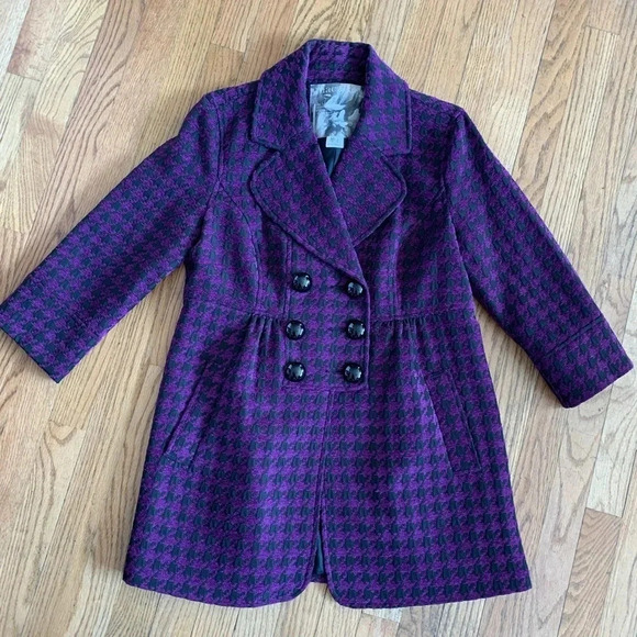 Mac & Jac Double-breasted Houndstooth Coat - Picture 4 of 7